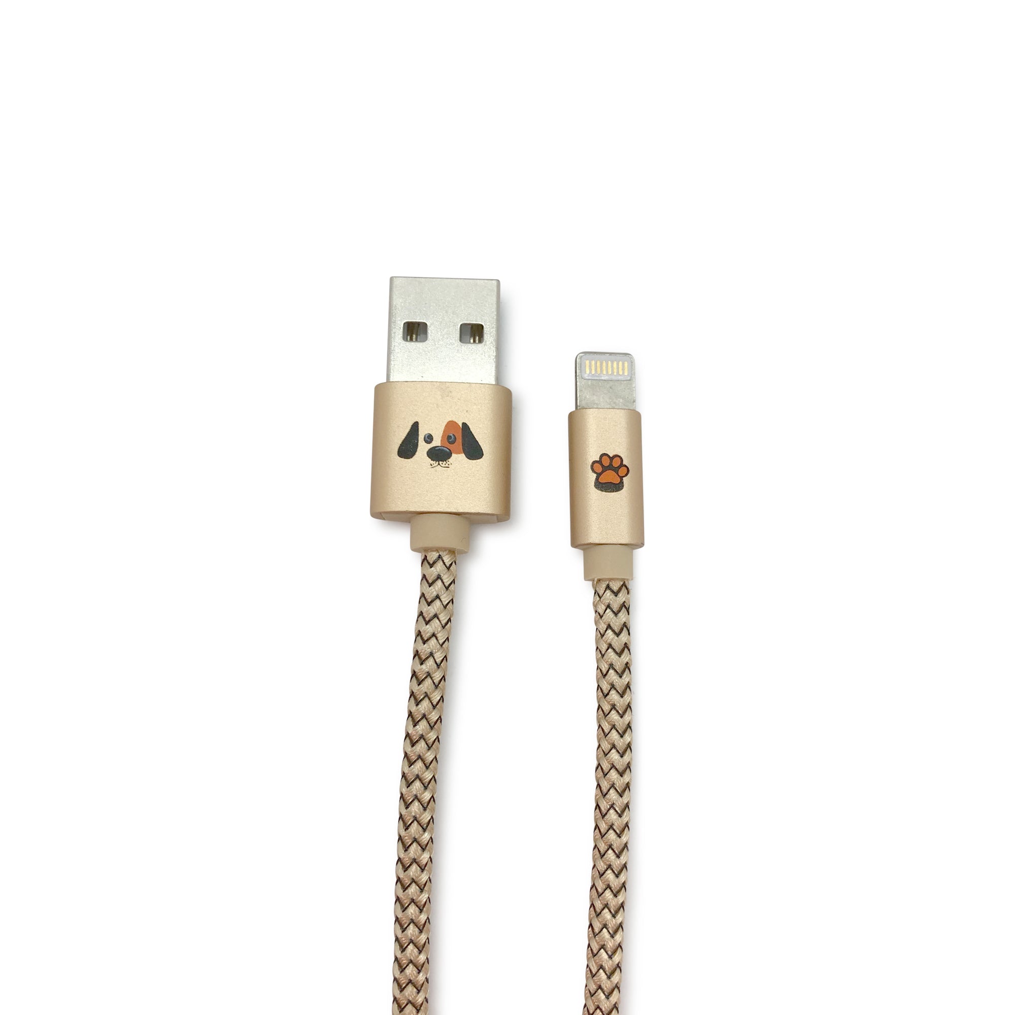 Lightning Cable, Nylon Braided Long Cord Fast Charging USB Sync Charger Cables Charging Cord for iPhone and iPad - Cute Cat and Dog Design (3 Feet/0.9 Meter) 04