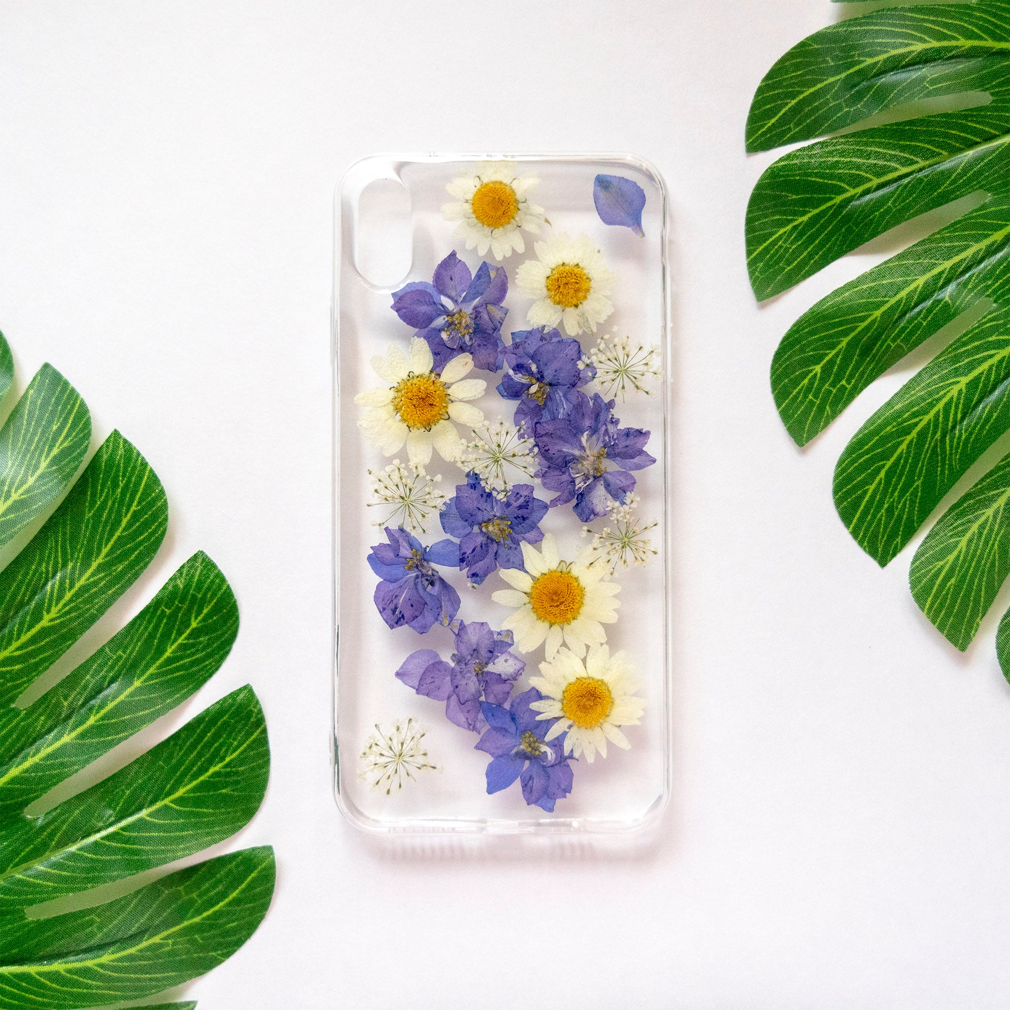 Pressed Purple Flower iPhone Soft TPU Bumper Case Floral Neverland Floralfy 01