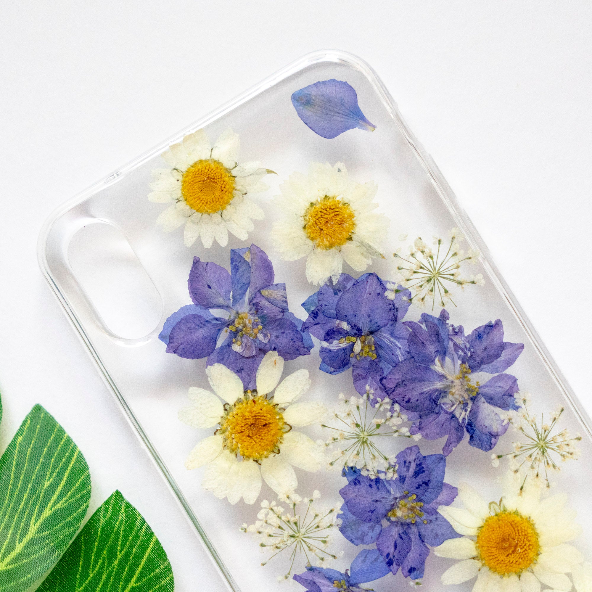 Pressed Purple Flower iPhone Soft TPU Bumper Case Floral Neverland Floralfy 02