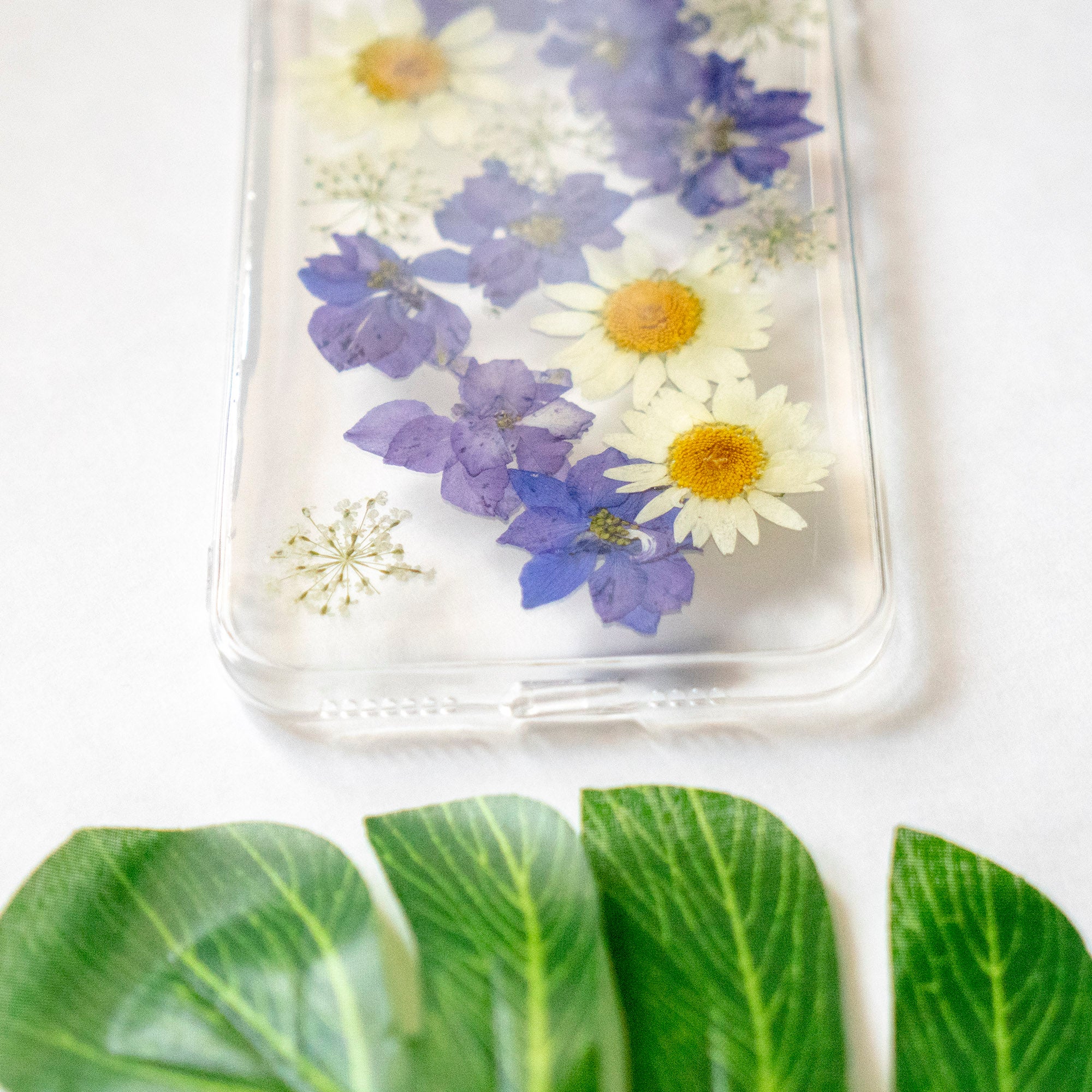 Pressed Purple Flower iPhone Soft TPU Bumper Case Floral Neverland Floralfy 06