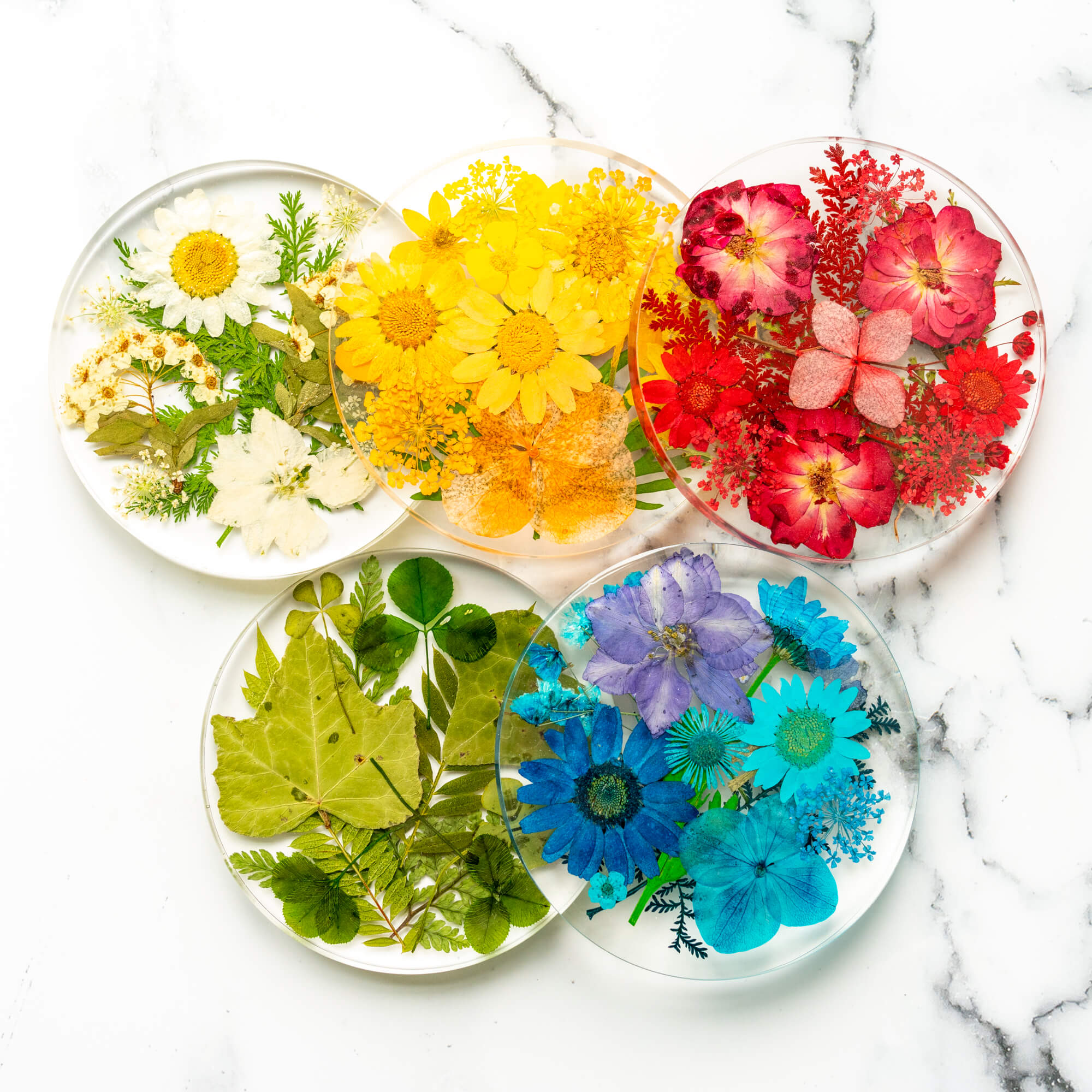 Pressed Flower Resin Coasters