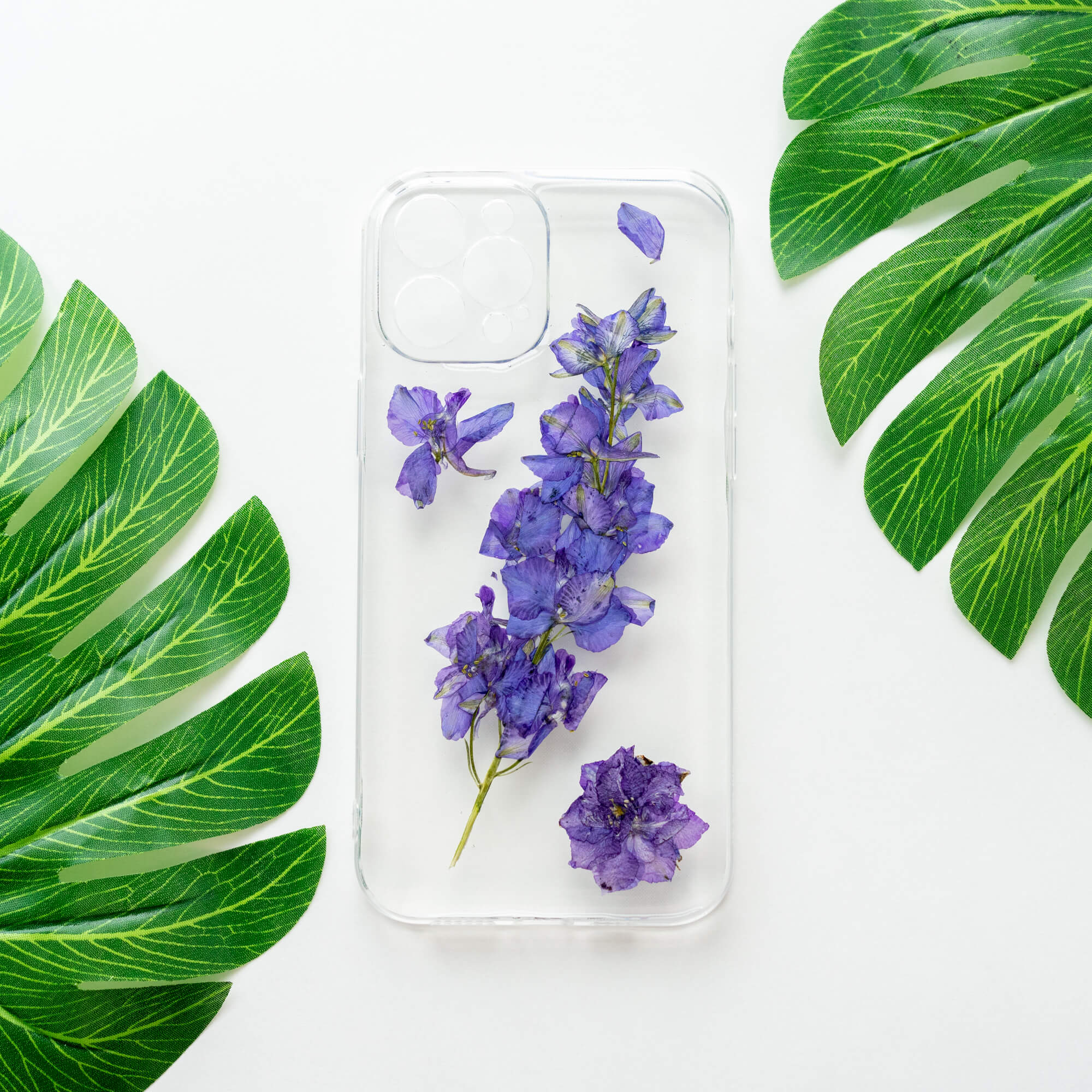 lavender flower phone case Larkspur | Pressed Flower iPhone Bumper Case