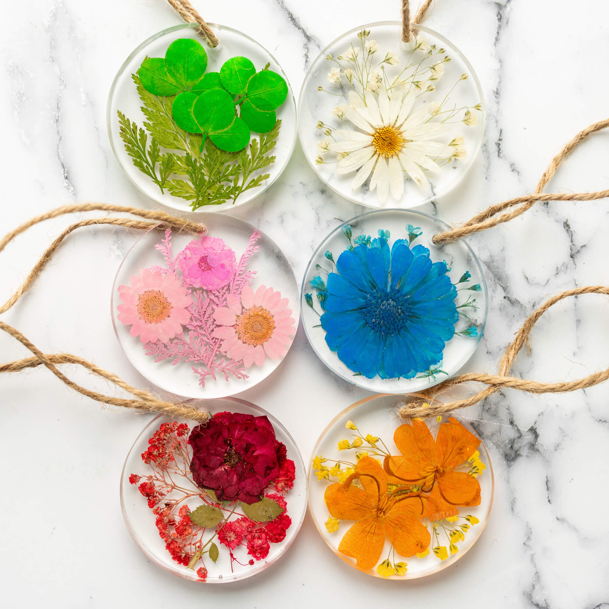 Pressed Flower Resin Christmas Ornaments – Floral Neverland