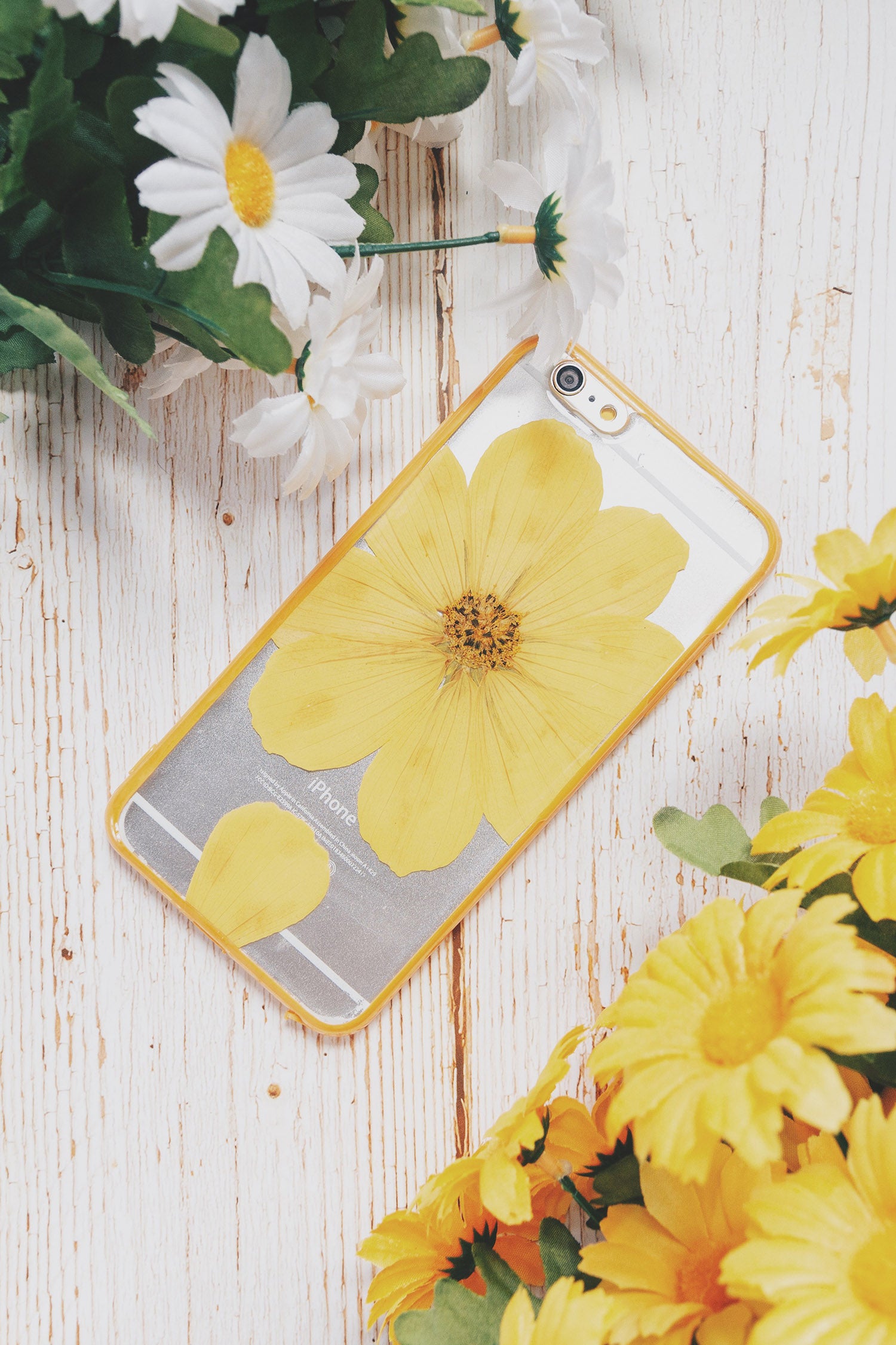 pressed sun flower floral iphone 6 6s plus case cute protective anti drop pineapple summer floral neverland floralfy